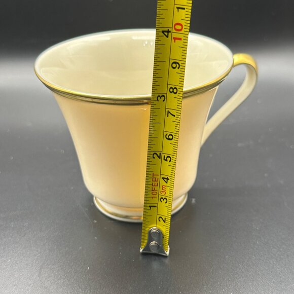 2 Eternal Dimension Collection by Lenox 3” footed cups bone with gold trim - Picture 6 of 7